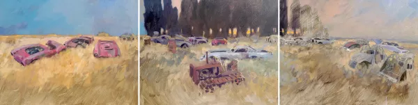 <b>
                #382</b> 2024 oil on canvas 348 x 89 cm - private collection